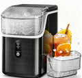 Kismile Nugget Ice Maker Countertop,35Lbs/24H Pellet Ice Machine with Chewable Ice,Self-Cleaning Pebble Ice Maker with Ice Scoop,One-Click Operation,for Home/Kitchen/Office(Black)