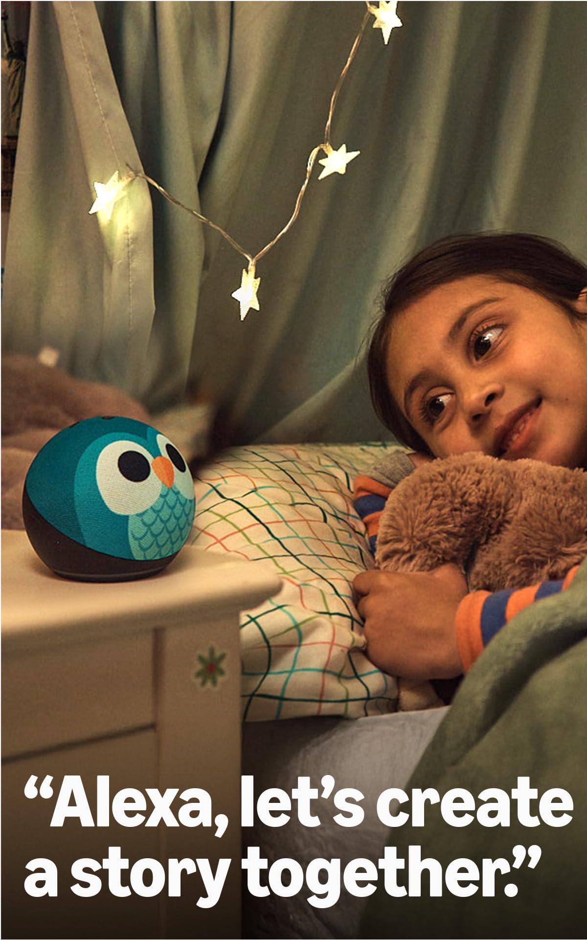 Amazon Echo Dot Kids (newest model) - Designed for kids, Designed for Alexa+, parental controls, Includes 1 Year of Amazon Kids+, Rainbow Swirl
